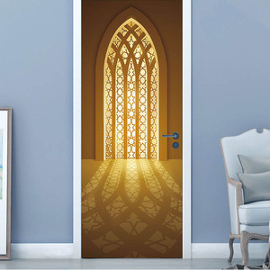 DIY Environmentally Material Cheap Waterproof Easy Peel Self-Adhesive 3D Door <strong>Sticker</strong> With High Quality - Product Image 4