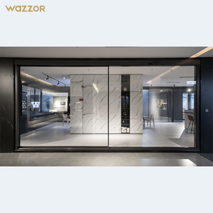 Wazzor mới đến nhà bột tráng mịn hoàn thành dọc trượt hệ thống cửa kính cho Patio - Product Image 2