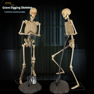Decoración Animada de <span class=keywords><strong>Halloween</strong></span>: Esqueleto Fantasma Grande Brillante con Sonido, Eléctrico y Mecánico, <span class=keywords><strong>para</strong></span> Escenas de Habitaciones Encantadas - Product Image 1