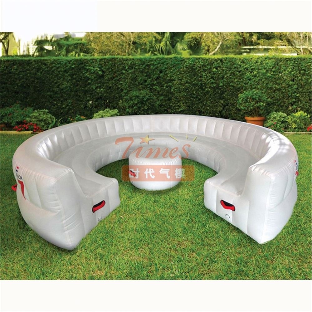 Cheap 4M White Romantic Inflatable Furniture Led Light Sofa Chair