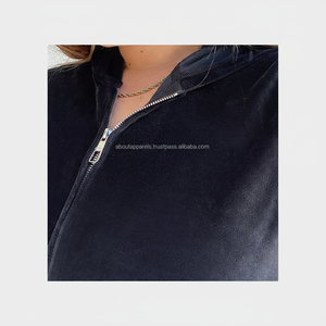 เสื้อฮู้ดผ้าคอตตอนผ้าเฟรนช์เทอร์รี่โอเวอร์ไซส์สำหรับผู้ชายเสื้อฟลีซเปิดไหล่มีฮู้ดลำลองสลักลายนูนสีพื้นสำหรับผู้หญิง - Product Image 1