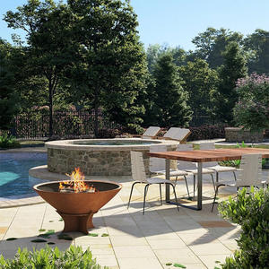 Gril élégant de BBQ de charbon de bois d'acier de Corten pour le divertissement extérieur - Product Image 6