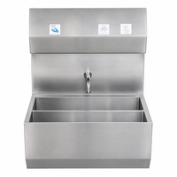 Station de lavage des mains automatique Topwing en acier inoxydable avec sécheur à air haute vitesse, couverture 10 mètres pour la sanitisation des usines agroalimentaires