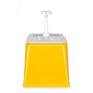 Dispenser per Bevande HENDI 2.5L Giallo con Pompa 230x210x(H)327mm, Erogatore per Salse - Product Image 1