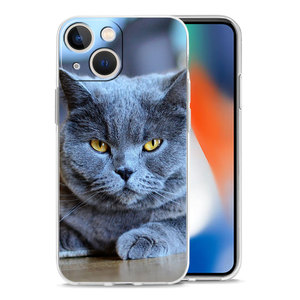 Cartone animato simpatico gatti sfondo <span class=keywords><strong>di</strong></span> lusso custodia per telefono trasparente per <span class=keywords><strong>iPhone</strong></span> 15 16 14 13 12 11 17 Pro Max XR SE 7 8 Plus Cover antiurto - Product Image 3
