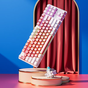 <span class=keywords><strong>Clavier</strong></span> de jeu personnalisé 87 touches avec fil et sans fil RVB rétroéclairé pour PC Opération arc-en-ciel standard mécanique bon marché - Product Image 6