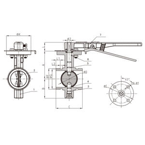 วาล์วผีเสื้อเหล็กดัดขึ้นรูป D81X4 ANSI/AWWA C606 เคลือบอีพ็อกซี่ - Product Image 2