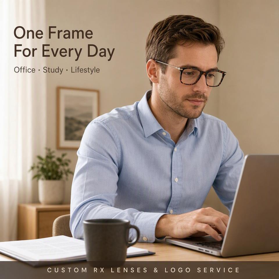 Men Acetate Optical Eyeglasses Frames Rectangular Full Rim Custom Logo ...