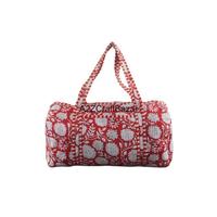 Sac de voyage matelassé en coton vintage indien fait main, couleur unie, avec fermeture éclair, multi-usages, pour le quotidien, le shopping, la gym, la plage