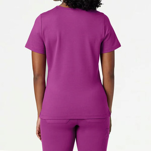 Conjuntos de uniformes de moda Mezclas de algodón de alta calidad Cintura elástica Scrub Tops Stretch Fit Pantalones Hospital Enfermera Trabajo Médico - Product Image 5