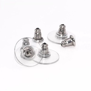 Plaquettes d'oreilles en acier inoxydable en forme de balle pour la fabrication de bijoux DIY, accessoires 043, origine Yiwu, automne 2022 - Product Image 2