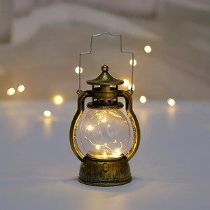 <span class=keywords><strong>Mini</strong></span> lanterne poney rétro créative <span class=keywords><strong>lampe</strong></span> à kérosène LED vintage pour Halloween décorations de Noël bougeoir à batterie vintage - Product Image 5