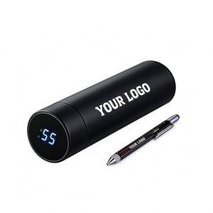 Cadeau d'entreprise promotionnel, gourde isotherme intelligente en acier inoxydable, logo personnalisé, affichage de la température, bouteille d'eau pour les voyages en plein air, le camping - Product Image 1