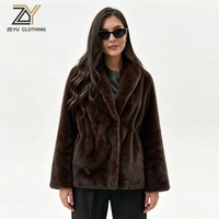 Abrigo de Piel Sintética de Zorro para Mujer Zeyu, con Cintura Ajustable y Cuello Chal, Chaqueta Cálida de Invierno, Abrigos de Piel Sintética Ecológicos para Mujer, ODM/OEM