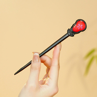 Bâtonnet à cheveux en bois massif naturel, épingle à cheveux en bois faite à la main, bijou de cheveux rétro de style chinois pour filles, artisanat en bois