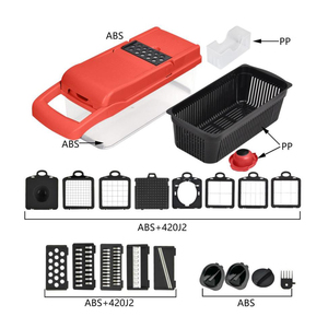 Nuevo pelador y rebanador de verduras de mano multifuncional 22 en 1, cortador de cebolla, rebanador de frutas de cocina, rebanador de verduras - Product Image 2