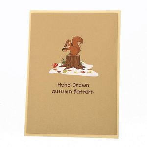 Nouvelle carte 3D stéréoscopique de bénédiction, impression artisanale, érable et écureuil, mignon cadeau pour la fête des enseignants - Product Image 3