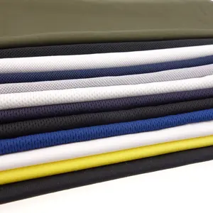 China fabrics manufacturers recycled mesh fabric polo weave 60% cotton 40% polyester pique fabric