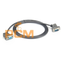 DB9 câble mâle à femelle de 45 degrés, port série de connecteur de D-SUB DB9 RS232 HDB15 VGA sortie de câble de 45 degrés, câble à angle RS232