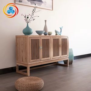 Nouveau meuble de rangement mural multifonctionnel en bois massif de style chinois, armoire à thé, meuble de rangement d'entrée, simple et moderne pour la maison - Product Image 3