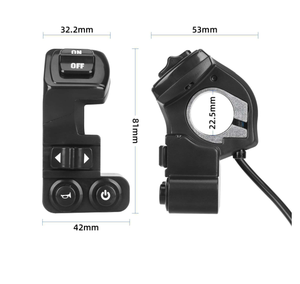 Bouton <span class=keywords><strong>de</strong></span> commande <span class=keywords><strong>de</strong></span> clignotant gauche/droit, interrupteur <span class=keywords><strong>de</strong></span> <span class=keywords><strong>klaxon</strong></span>, matériau ABS, durable, portable, noir <span class=keywords><strong>pour</strong></span> /Scooter/Ebike Kukirin G2 Pro/G2 - Product Image 3