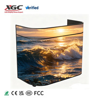 Écran LED incurvé couleur pleine P2 XGC Bar Lounge Ambiance Counter Screen HDR10+ Éclairage dynamique Anti-éblouissement 160° Large angle de vue au sol