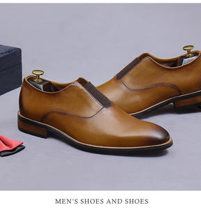 Luxurious Quality Italian-style Office Career Formal Wear Men's <b>Leather</b> Lace-Up Handcrafted <b>Shoes</b> Evergreen Breathable - Product Image 3