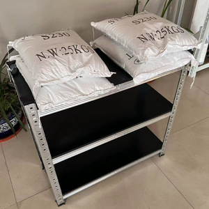 Multilayer Plug-In Shelving 3 Layer Metal Powder Coated Black Adjustable Floor Standing Storage Rack - Product Image 3