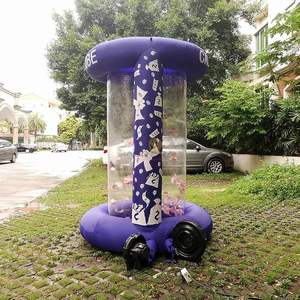 Maßgefertigte Aurora PVC Oxford Aufblasbare Leinwand Geldfang-Kabine mit Luftgebläse für Event-<span class=keywords><strong>Promotion</strong></span> Werbung Party-Nutzung - Product Image 3