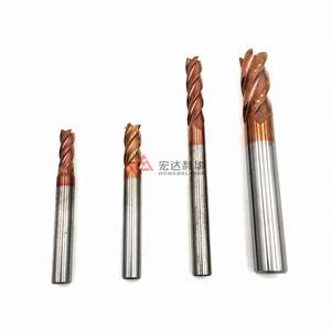 Fresa de carburo de alto rendimiento de 8 mm de diámetro y 2 filos para uso general AITiN TiSiAIN AICrSiN NACo 3, piezas de herramienta azules - Product Image 2