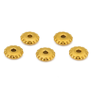 Stainless Steel Gear Beads 6mm Gold Plated Round Spacer Beads For DIY Jewelry Making Accessories Wholesale - Product Image 3