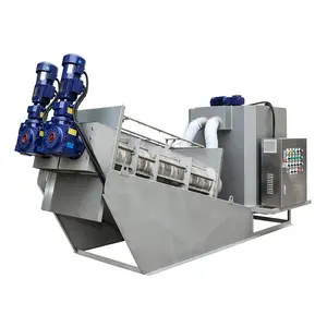 biogas sludge dewatering machine screw press for wastewater sewage handling process systems