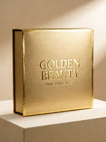 Boîte d'emballage de luxe en carton doré de haute qualité, coffret cadeau en papier premium pour flacon d'huile capillaire et ensembles cosmétiques