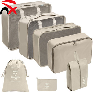 Lot de 7 sacs de rangement pour bagages <span class=keywords><strong>en</strong></span> maille respirante, essentiels durables pour le voyage <span class=keywords><strong>en</strong></span> famille - Product Image 6