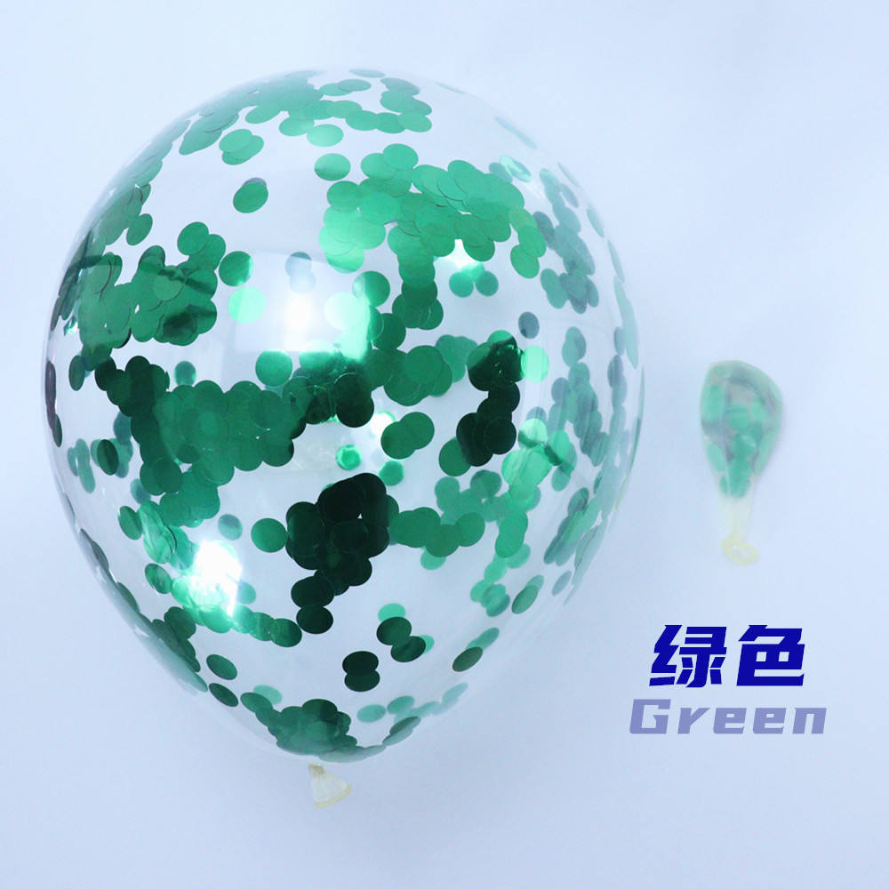Ballon à paillettes vertes