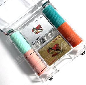 Custom Color Acrylic <b>Poker</b> <b>Set</b> Entertainment Modern Acrylic Box With Playing Card <b>Set</b> for Display Only - Product Image 1