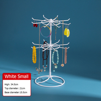 Présentoir à bijoux en fer forgé créatif à 2 niveaux pour colliers, bracelets, boucles d'oreilles, pendentifs, bagues et joncs, organisateur de bijoux