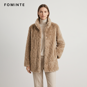 Veste en fausse fourrure de lapin pour <span class=keywords><strong>femme</strong></span>, <span class=keywords><strong>manteau</strong></span> d'hiver doux et moelleux à col montant, vêtement d'extérieur court de luxe, élégant et tendance, vente en gros OEM - Product Image 3