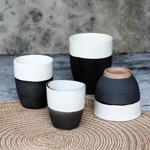 الكلاسيكية اليابانية الخام الفخار الفخار بهلوان Handleless المياه القهوة اسبريسو فنجان شاي