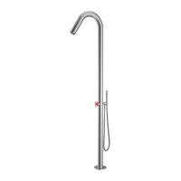 Colonne de douche extérieure en acier inoxydable 316L pour piscine, à poser au sol
