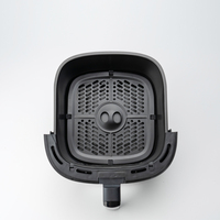 Écran tactile numérique 6.5L 1700W sans huile cuisson saine support antiadhésif minuterie visuelle contrôle de la température friteuse à air noire