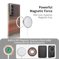 Casing Ponsel Serat Aramid Ultra Tipis Mewah untuk Z W25 Anti Guncangan Anti Sidik Jari dengan Cincin Magnetik Desain Timbul 25g