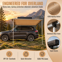 Auvent latéral de voiture, Tente de toit latérale, Auvent de camping extérieur, Abri solaire pour camping-car, Auvent latéral de voiture imperméable