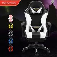 Fauteuil de Gaming Exécutif Moderne en Cuir, Simple et Réglable, pour la Maison et le Dortoir, Inclinable, Pivotant, avec Base 5 Étoiles et Roulettes – Vente en Gros