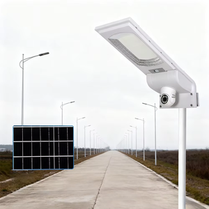 ไฟถนน LED อัจฉริยะ 300W พลังงานแสงอาทิตย์ ควบคุมผ่าน WiFi พร้อมกล้องสนทนาด้วยเสียง เซ็นเซอร์ตรวจจับความเคลื่อนไหว PIR ไฟรักษาความปลอดภัยในตัว - Product Image 4
