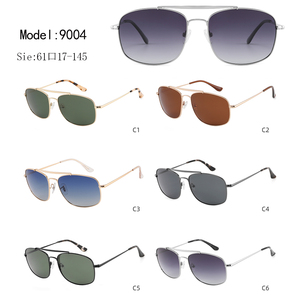 <b>Pilot</b> Sunglasses Rectangle Gold Frame Green Lenses UV400 Protection Unisex Adult Outdoors - Product Image 3