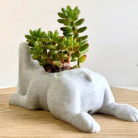 Nouveau pot de fleurs de bureau en résine, design simple et robuste, résistant à la corrosion, pour plantes succulentes et décoration de jardinage