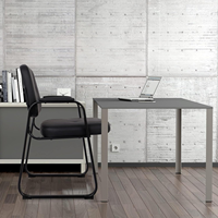 Chaise d'invité de salle d'attente avec accoudoir rembourré en cuir reconstitué Chaise de visiteur