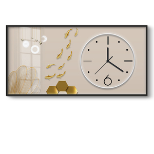 Huamiao bán buôn thời trang sáng tạo phòng khách đồng hồ treo tường kết hợp cuộc sống động vật trang trí pha lê sứ sơn đồng hồ - Product Image 5