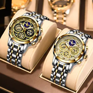 2021 새로운 럭셔리 브랜드 패션 디자인 빛나는 디지털 블랙 시계 Oem 30m 방수 남성 손목 석영 시계